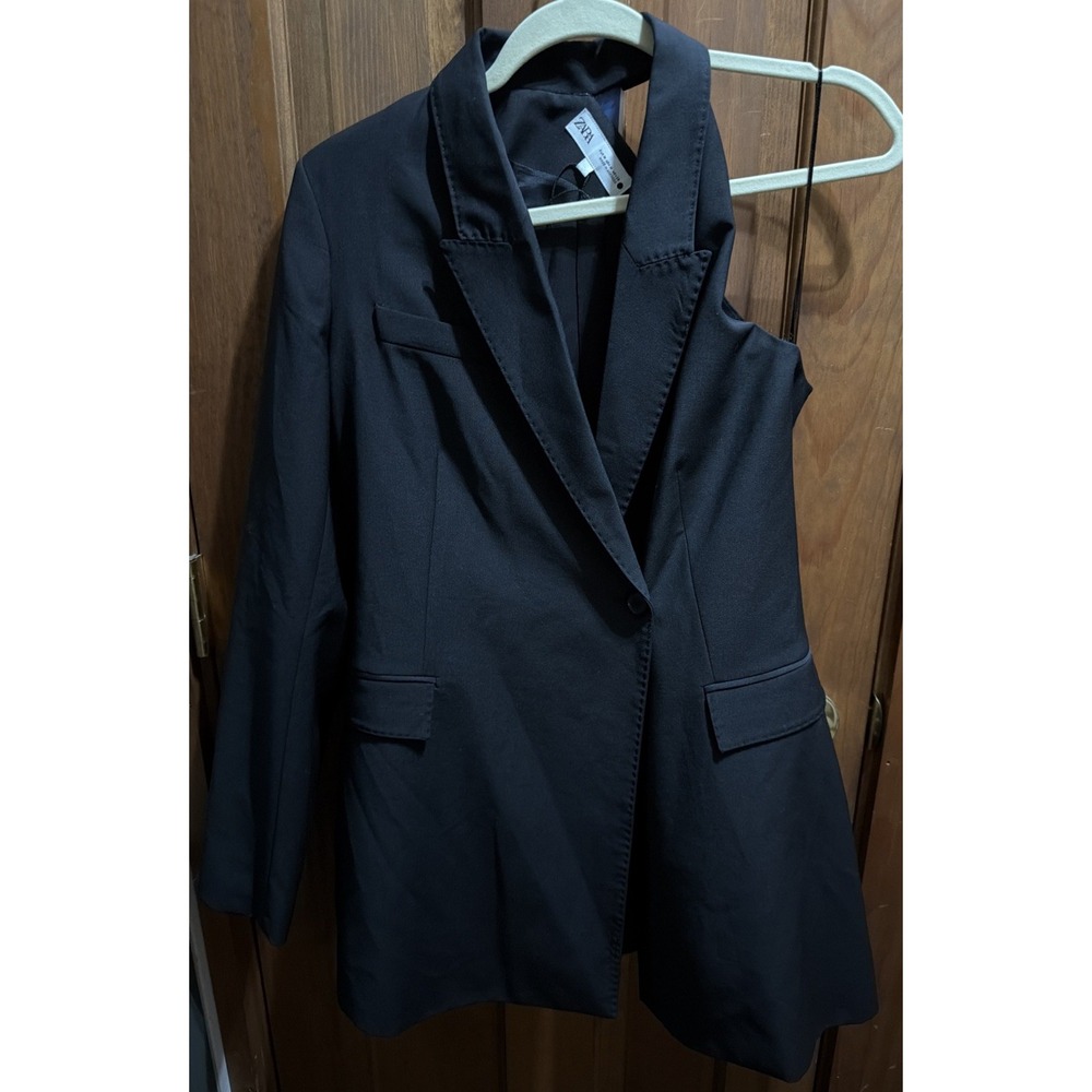 ZARA ZW COLLECTION ASYMMETRIC BLAZER DRESS ALL SIZE M REF. BLACK | 8643/363